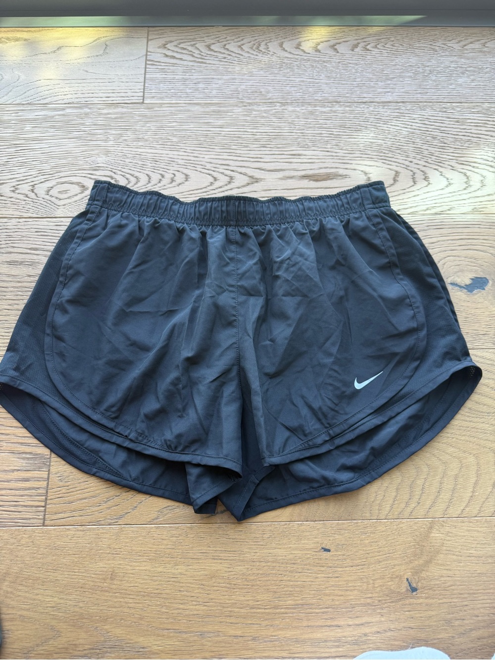 Nike Women’s Black Athletic Running Shorts with Reflective Swoosh